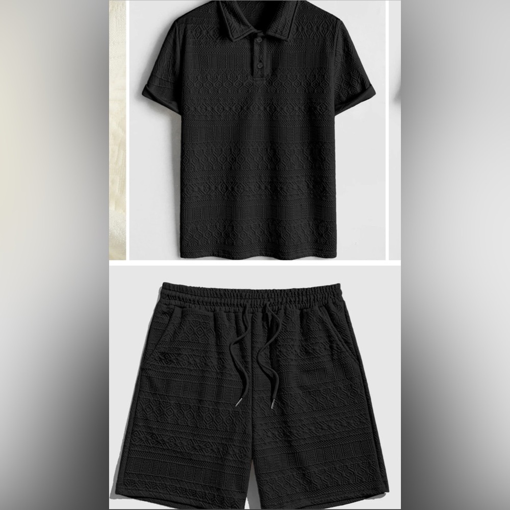 Zaful Geometric matching outfit set top and bottom